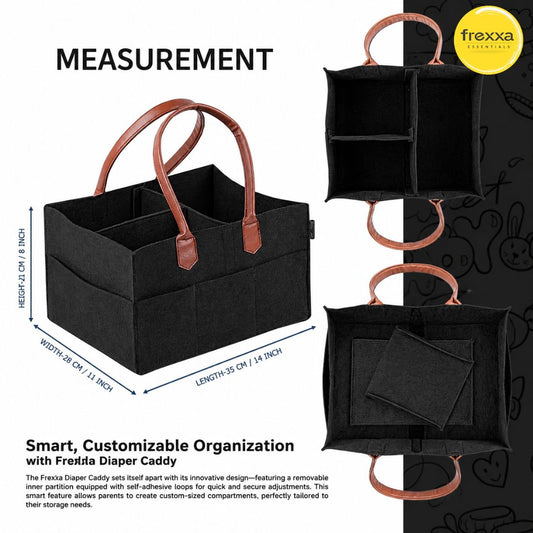 Diaper Caddy Organiser bag (Black)