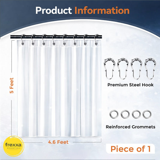 PVC Transperant Hook Curtain Pack of 1 Piece