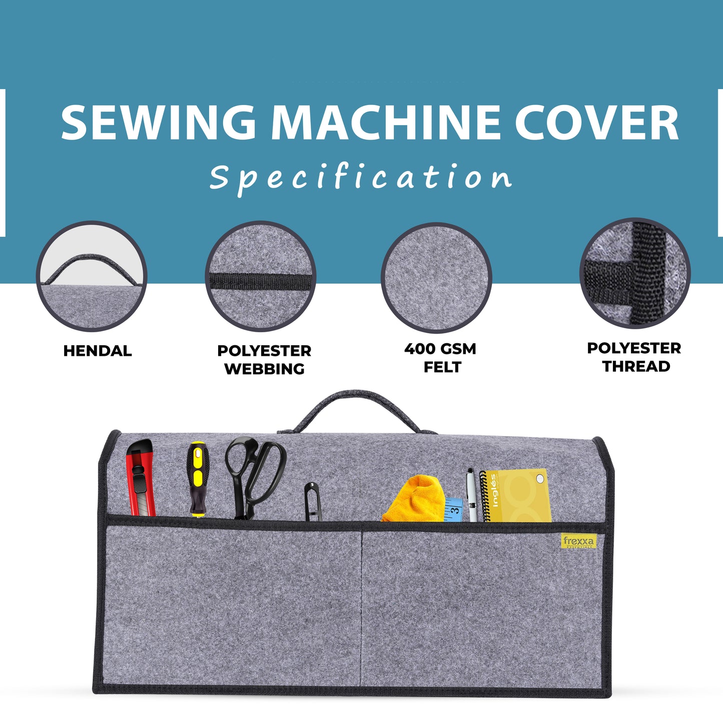 Sewing Machine Cover Grey