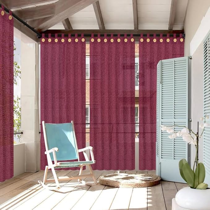 Loop Curtain Maroon