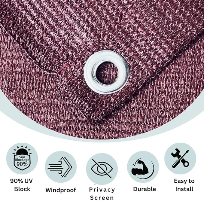 90% SUN & UV Blockage Maroon