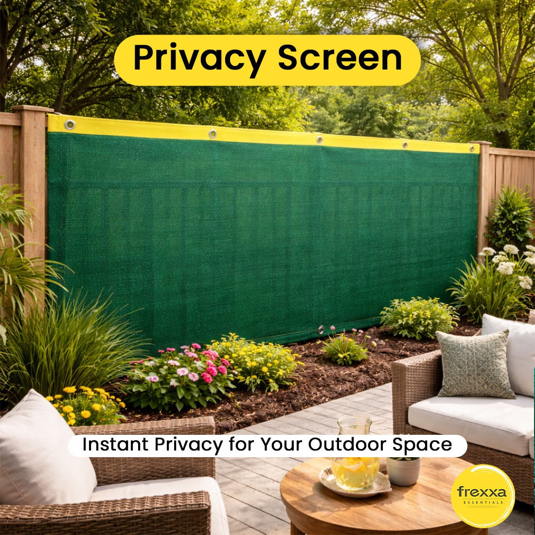 HDPE Fabric Sun Shade Net 75% Protection from Sun & UV Rays Ideal for Car Parking, Outdoor Garden, Balcony, Terrace (Green)