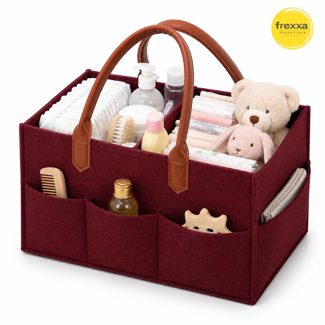 Diaper Caddy Organiser Bag (Maroon)