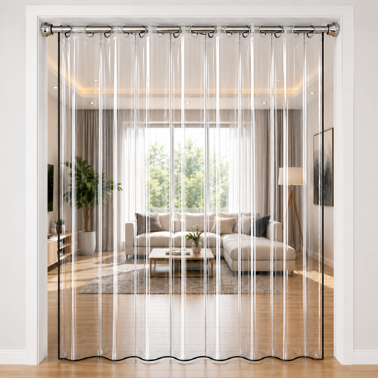 PVC Transperant Eyelet Curtain Pack of 1 Piece