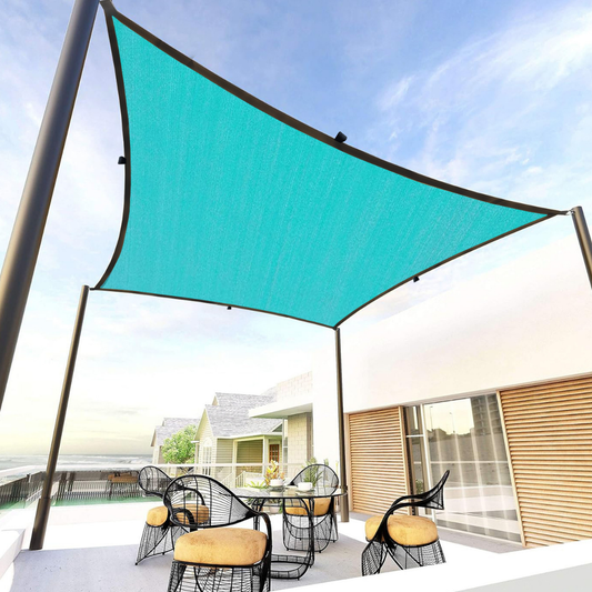 Sun Shade Sail Polyester Polyester Webbing (90% SUN & UV Blockage) Green