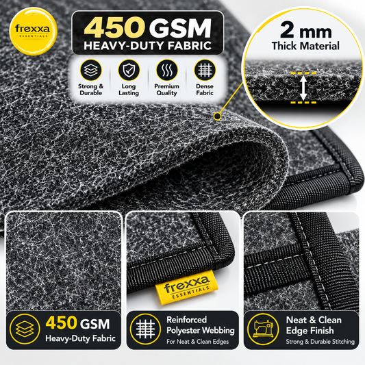 Frexxa Fridge Top Cover with Side Pockets - Black Grey