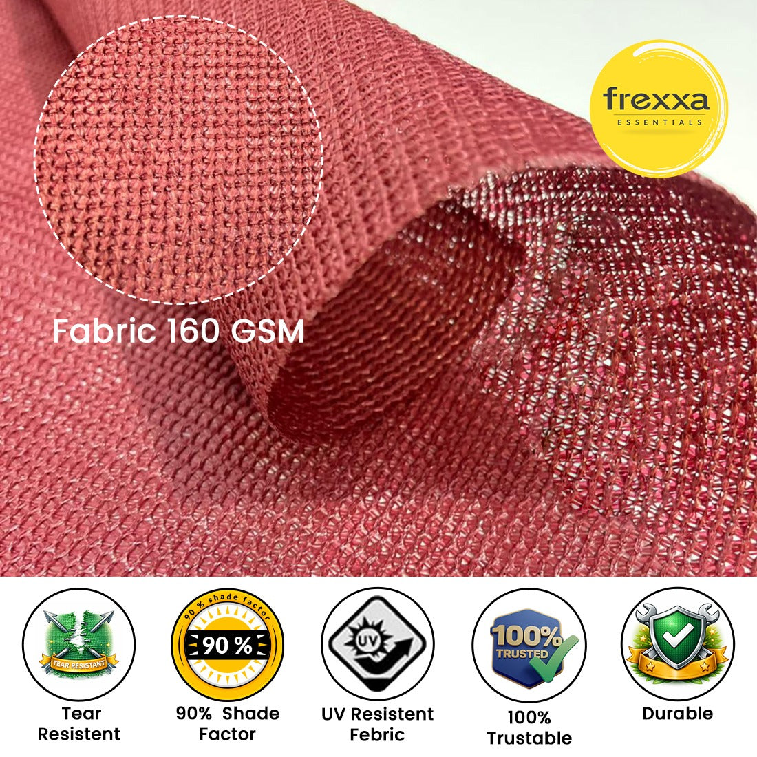 Sun Shade Sail Triangle (90% SUN & UV Blockage) Maroon