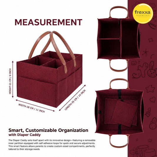 Diaper Caddy Organiser Bag (Maroon)