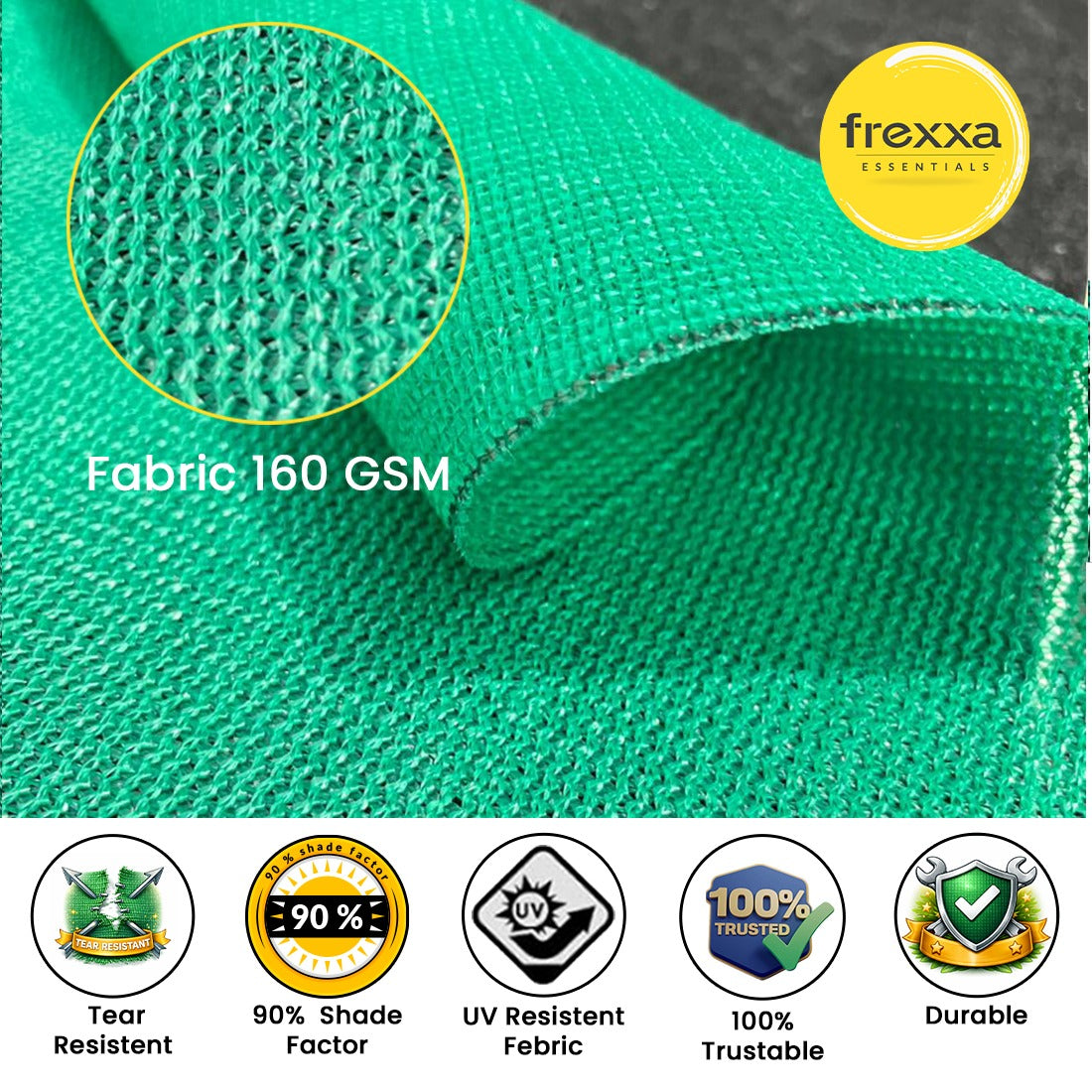 Sun Shade Sail (90% SUN & UV Blockage) Green