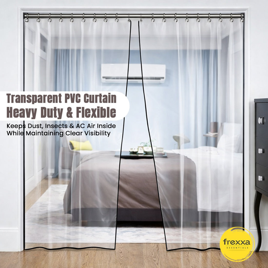 PVC Transperant Hook Curtain Pack of 1 Piece