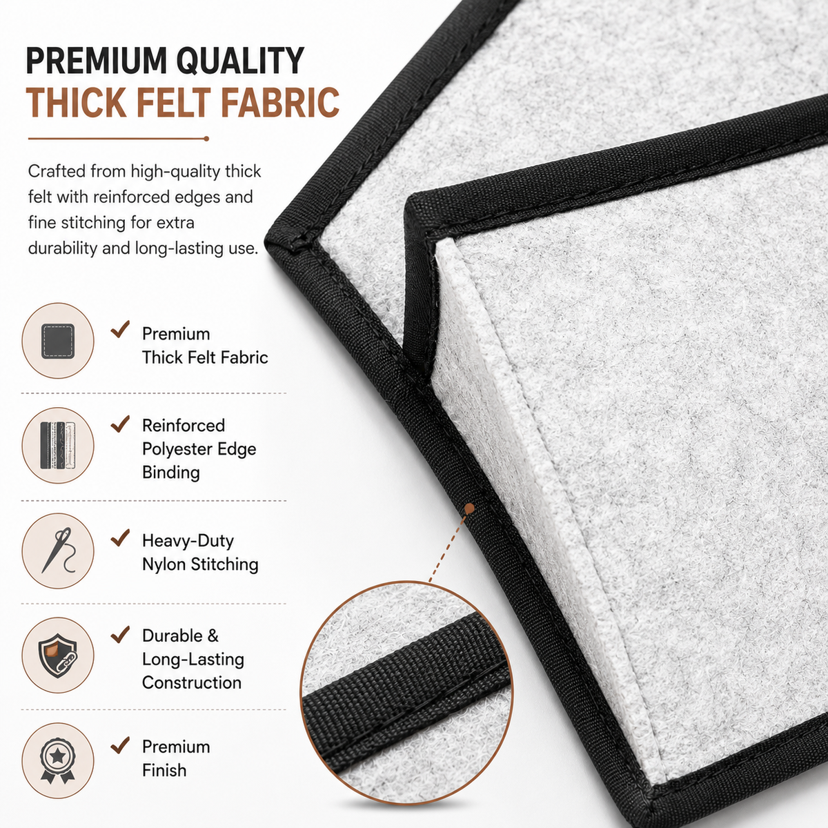 Wall Hanging Storage Organize with 4 Pockets (Large) Grey