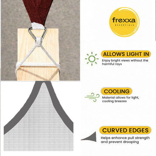 Sun Shade Sail Triangle (90% SUN & UV Blockage) Maroon