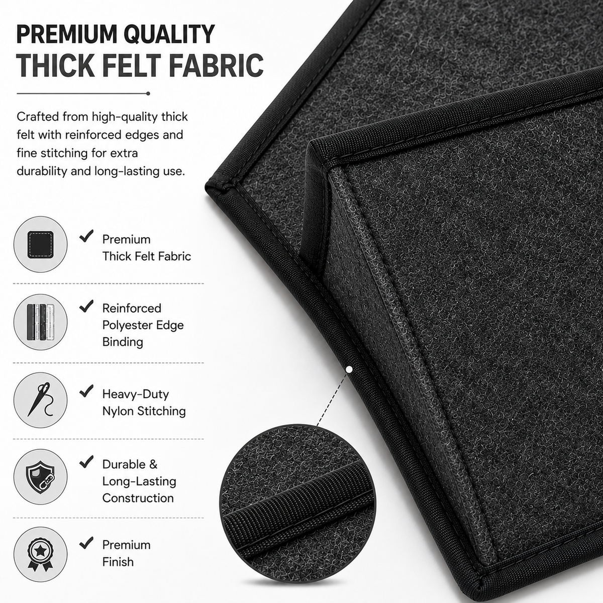 Wall Hanging Storage Organize with 4 Pockets (Large) Dark Grey
