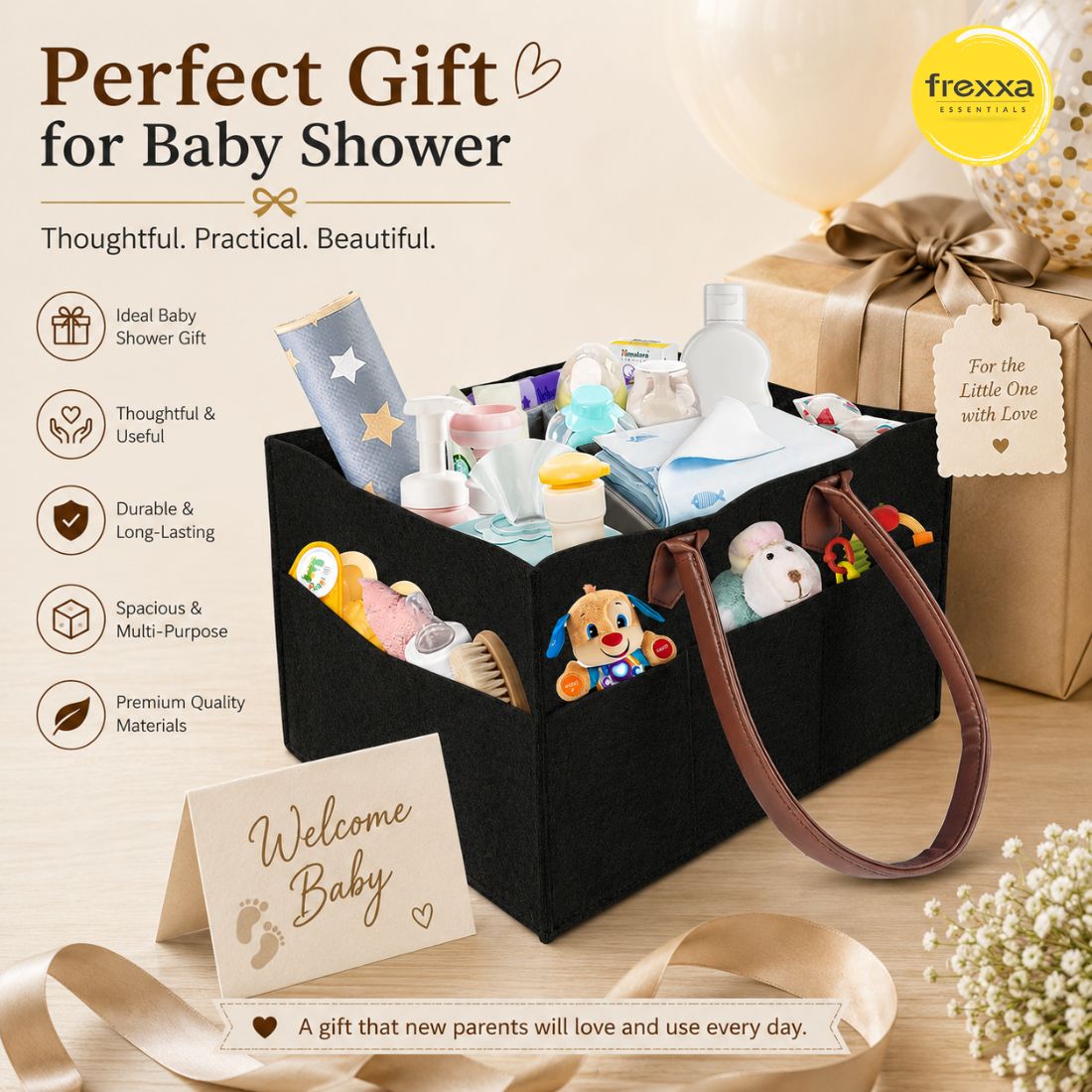 Diaper Caddy Organiser bag (Black)