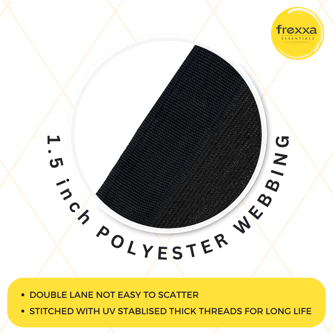 Sun Shade Sail Polyester Polyester Webbing (90% SUN & UV Blockage) Black