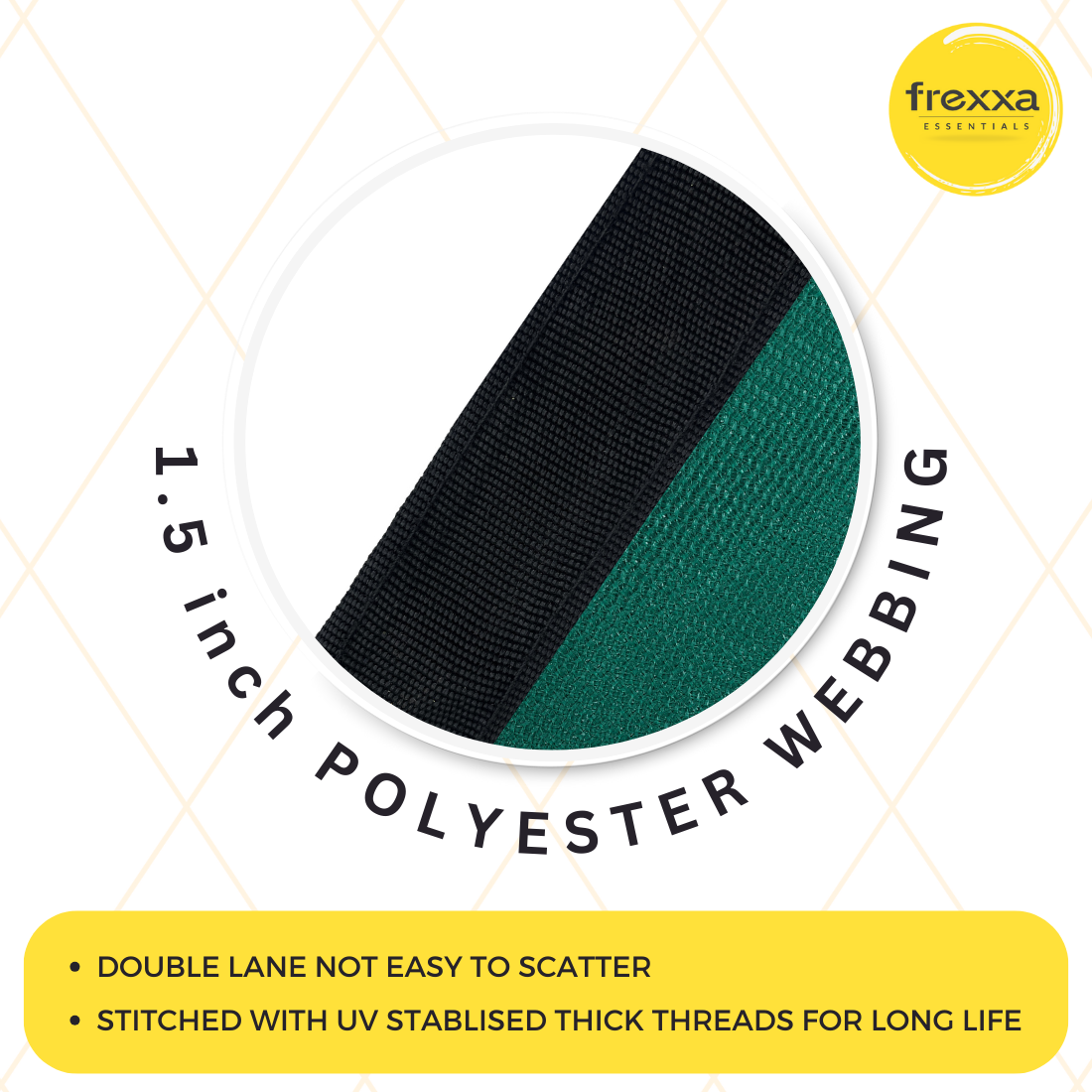 Sun Shade Sail Polyester Polyester Webbing (90% SUN & UV Blockage) Green