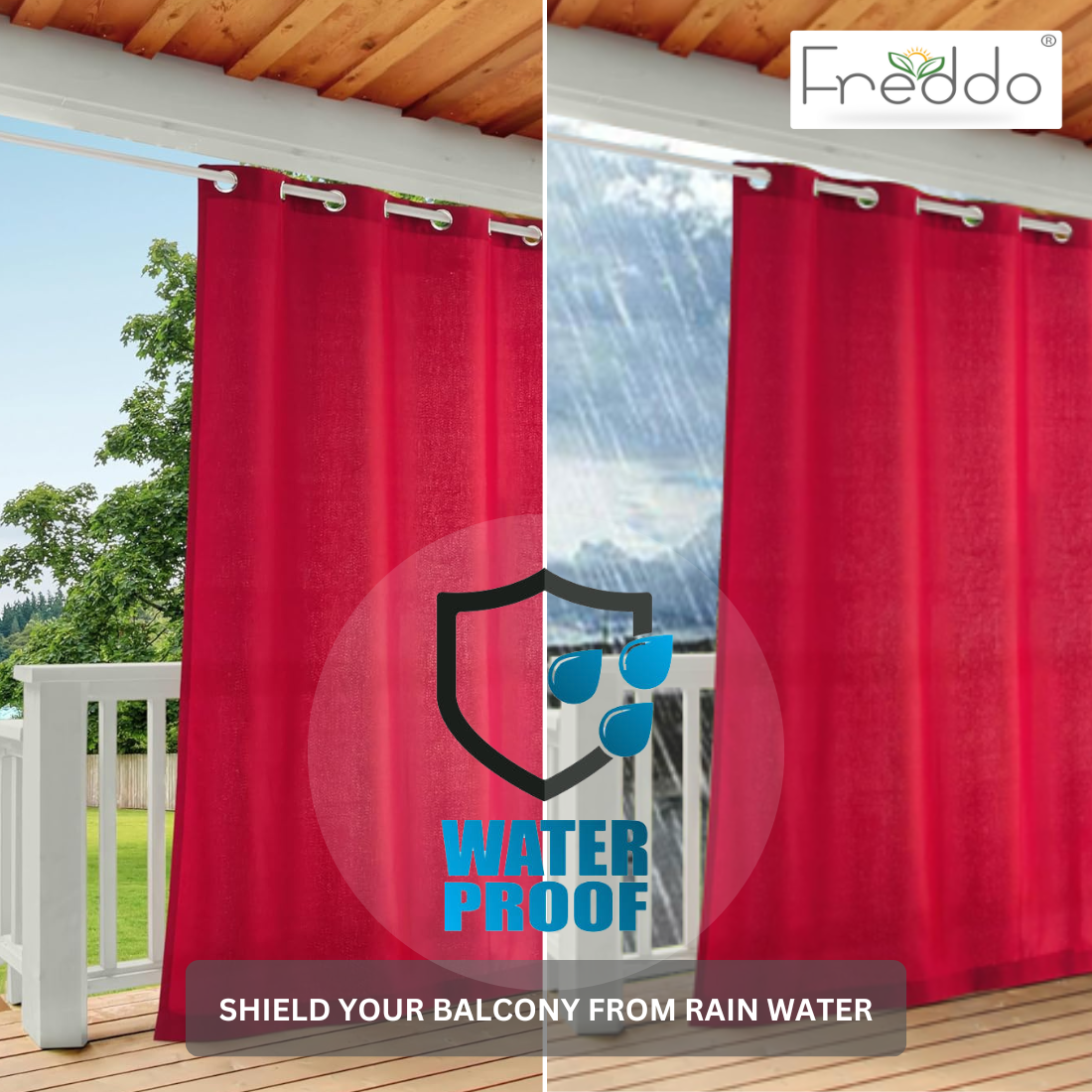 Water-Proof Curtain Maroon