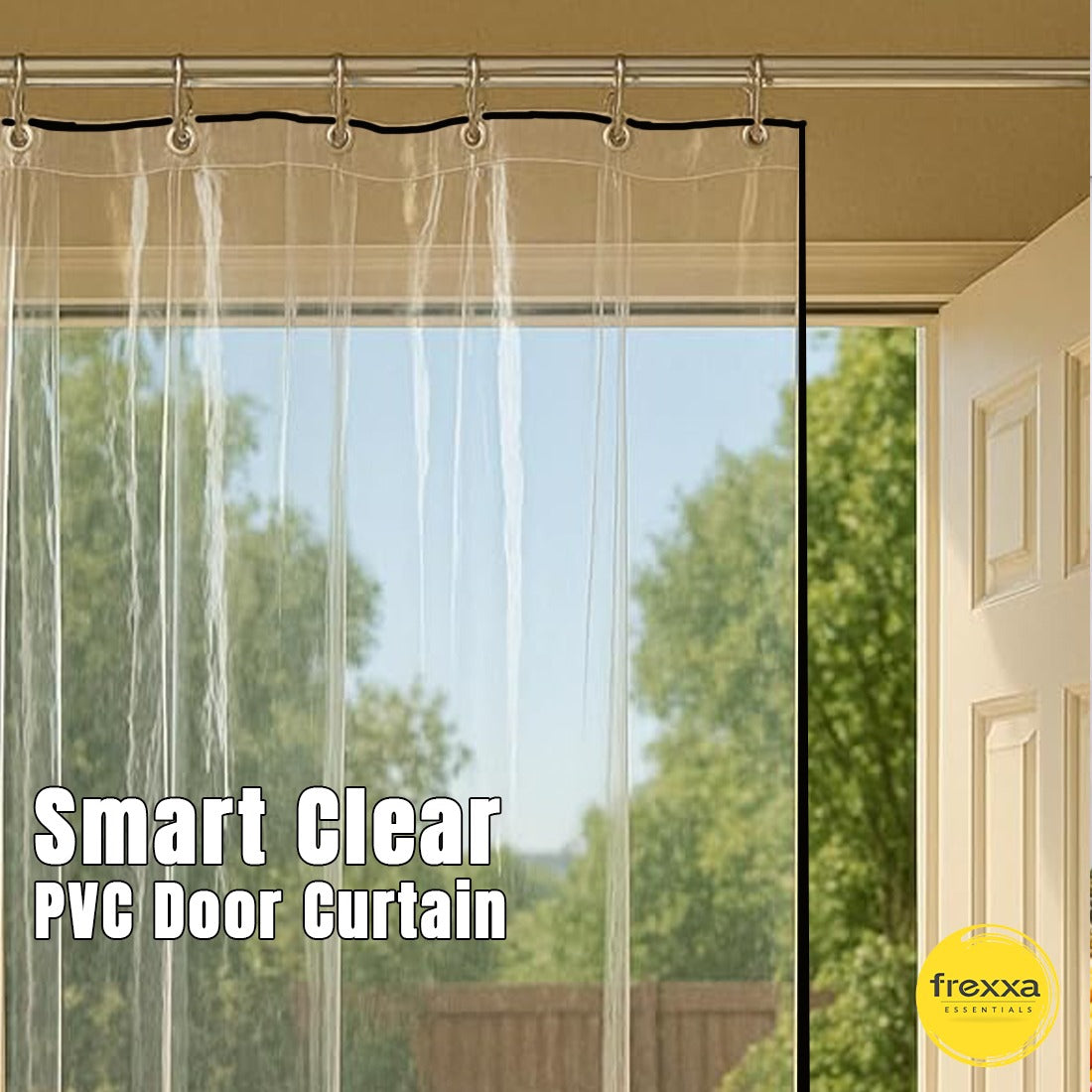 PVC Transperant Hook Curtain Pack of 1 Piece