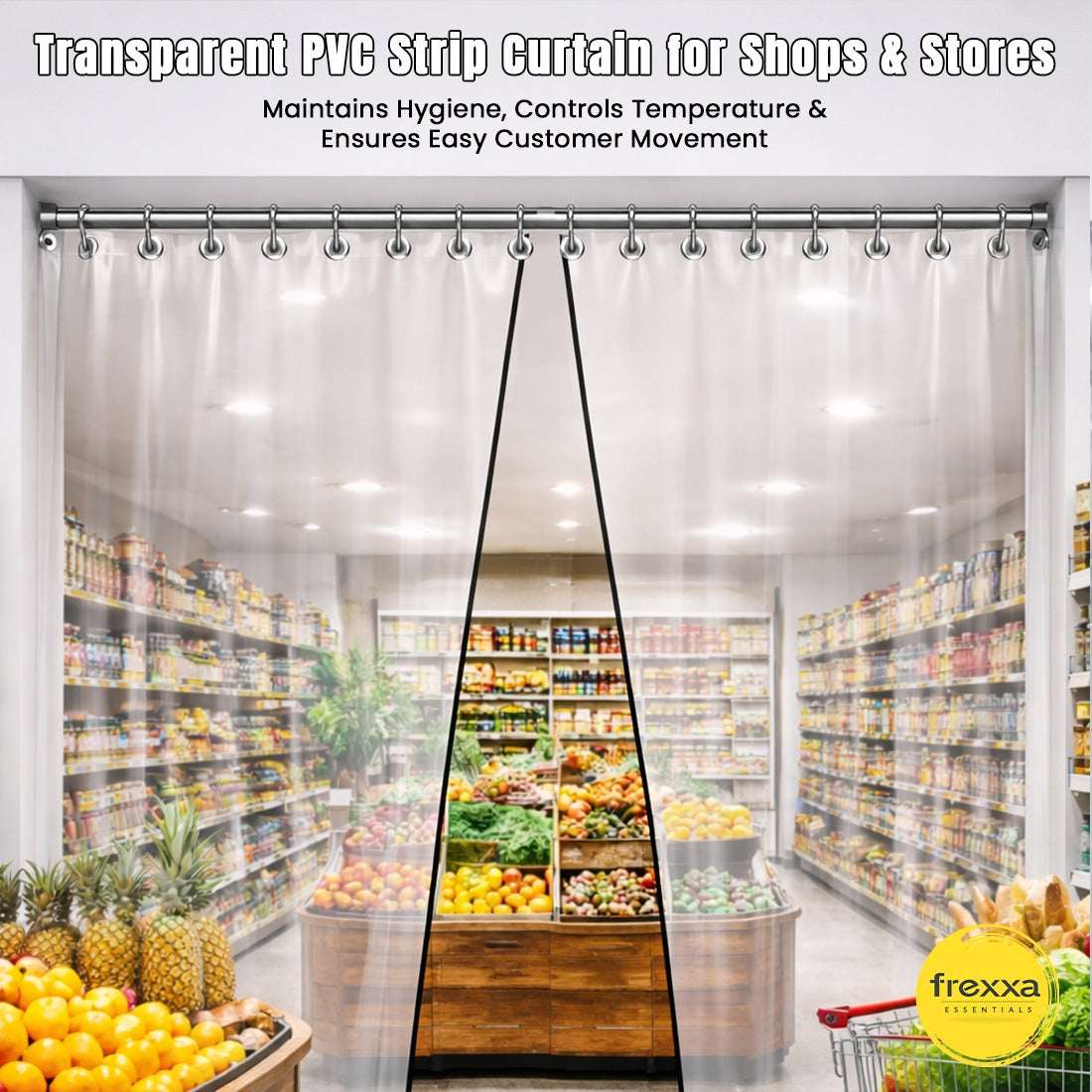 PVC Transperant Hook Curtain Pack of 1 Piece