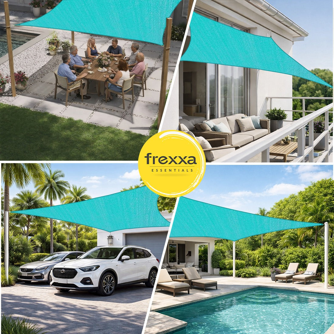 Sun Shade Sail (90% SUN & UV Blockage) Green