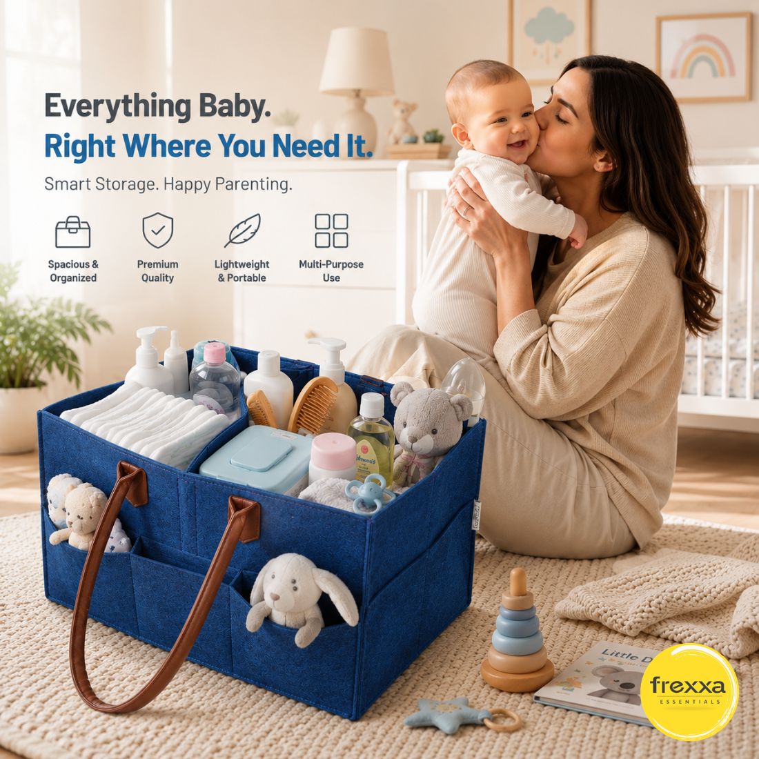 Diaper Caddy Organiser Bag (Royal Blue)