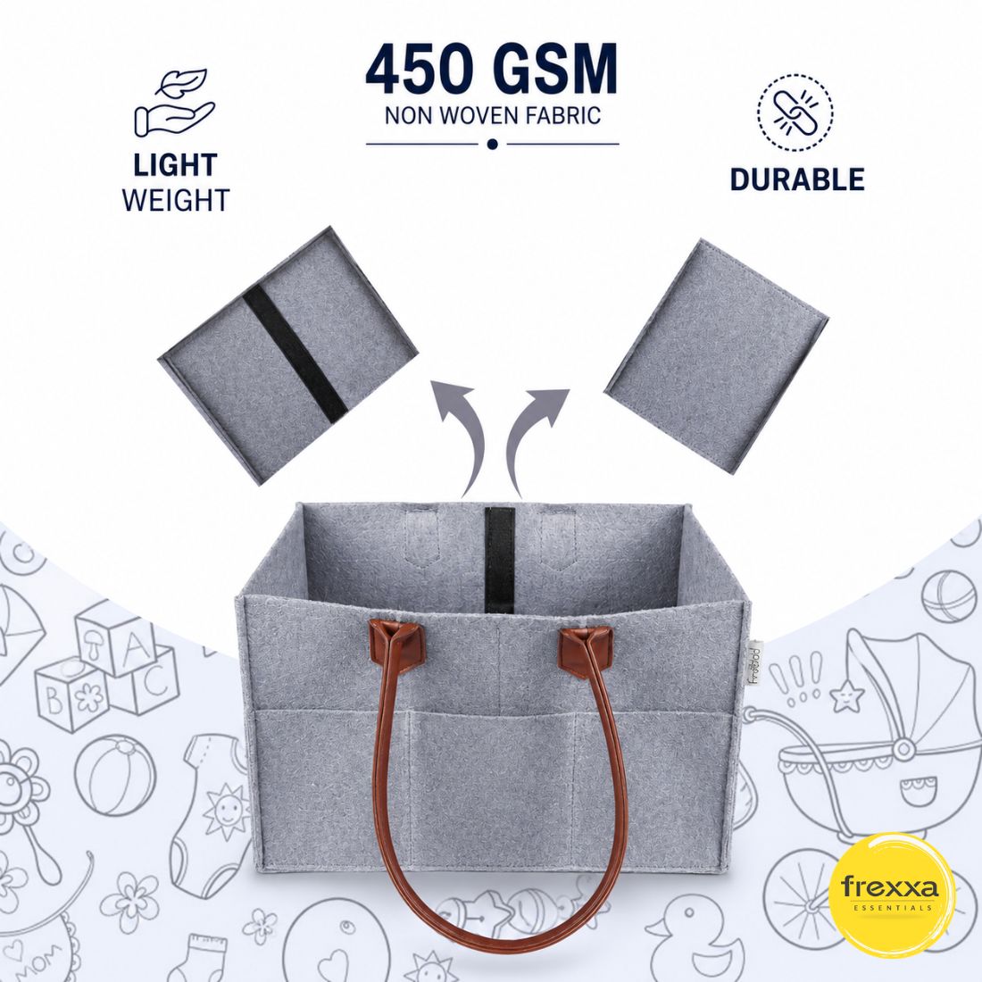 Diaper Caddy Organiser Bag (Grey)