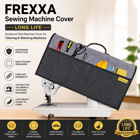 Sewing Machine Cover Grey Black