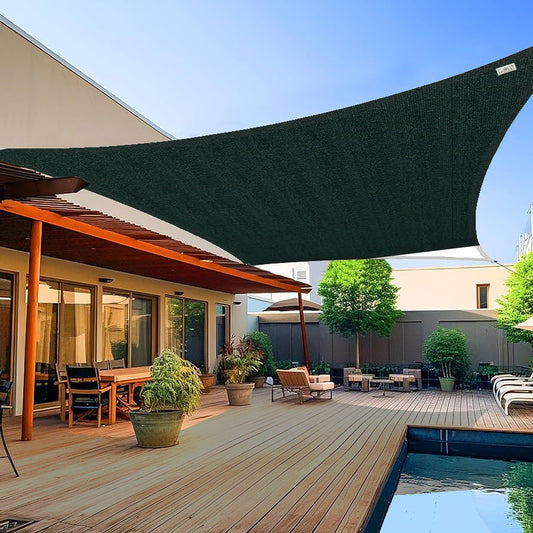 Sun Shade Sail (90% SUN & UV Blockage) Green Black