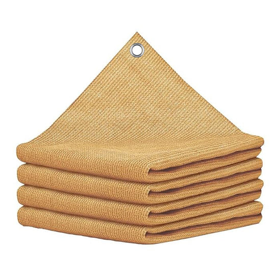 Sun Shade Net 90% Sun & UV Blockage with alluminium Eyelet (Beige)
