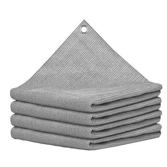 HDPE Fabric Sun Shade Net 90% Protection from Sun & UV Rays Ideal for Car Parking, Outdoor Garden, Balcony, Patio (Grey)