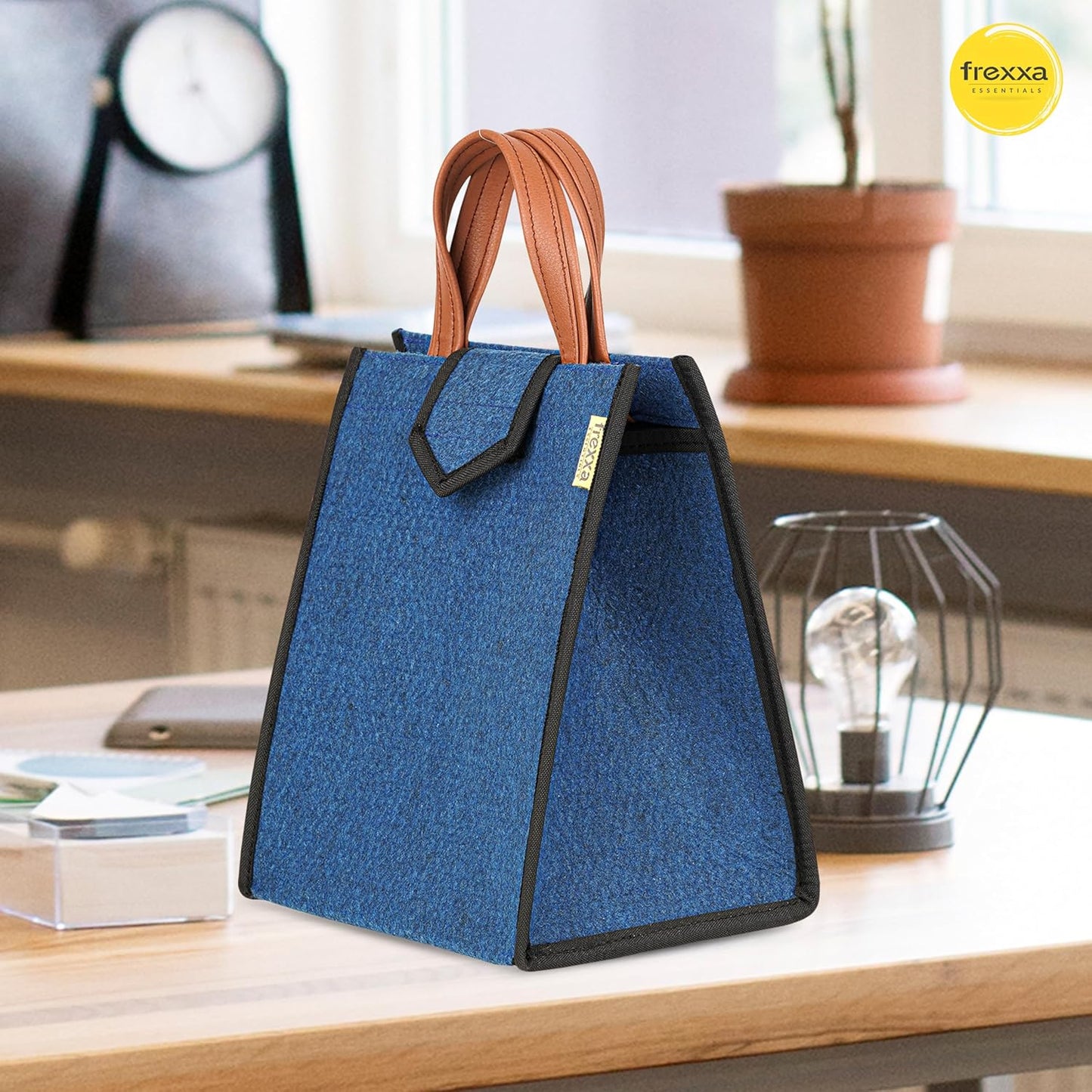 Frexxa Blue Tiffin Bag – Insulated Lunch Bag for Office