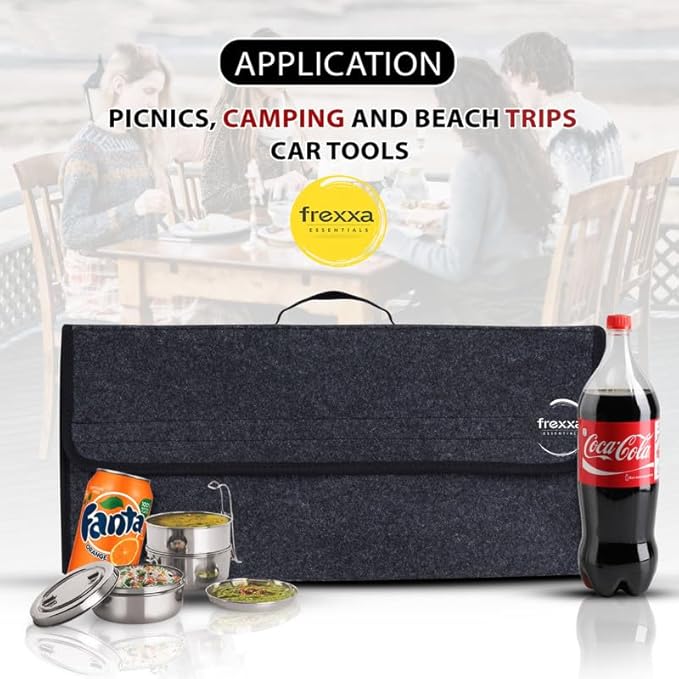 Frexxa picnic set with Coca-Cola bottle and Fanta can on a white background
