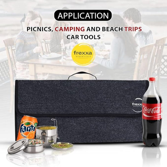 Frexxa picnic set with Coca-Cola bottle and Fanta can on a white background