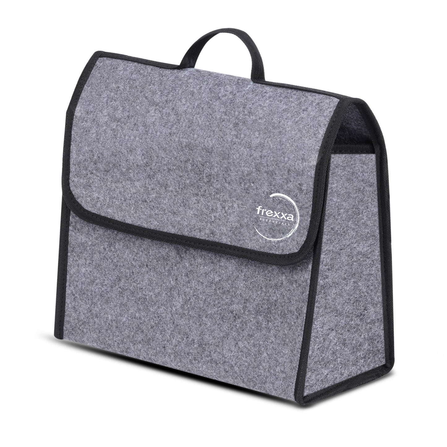 Gray backpack with black accents on a white background