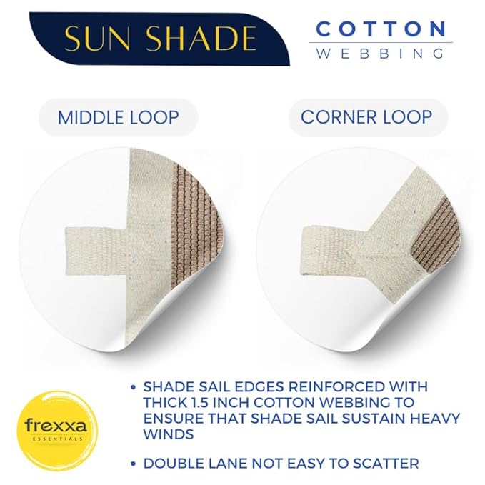 Cotton Webbing (90% SUN & UV Blockage) Beige Black