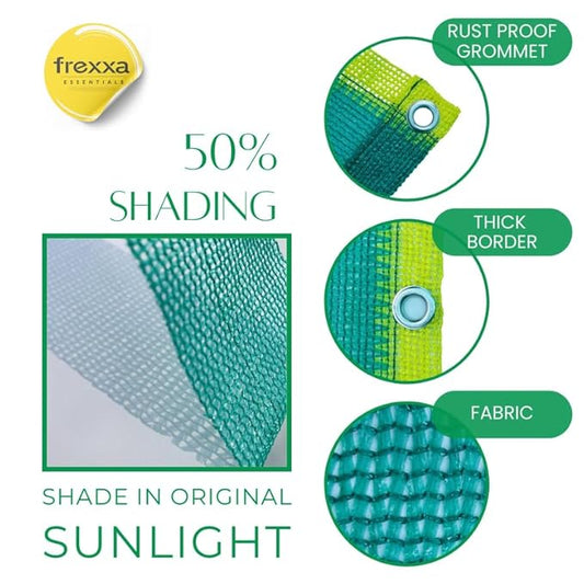 Frexxa shade fabric with features highlighted on a white background