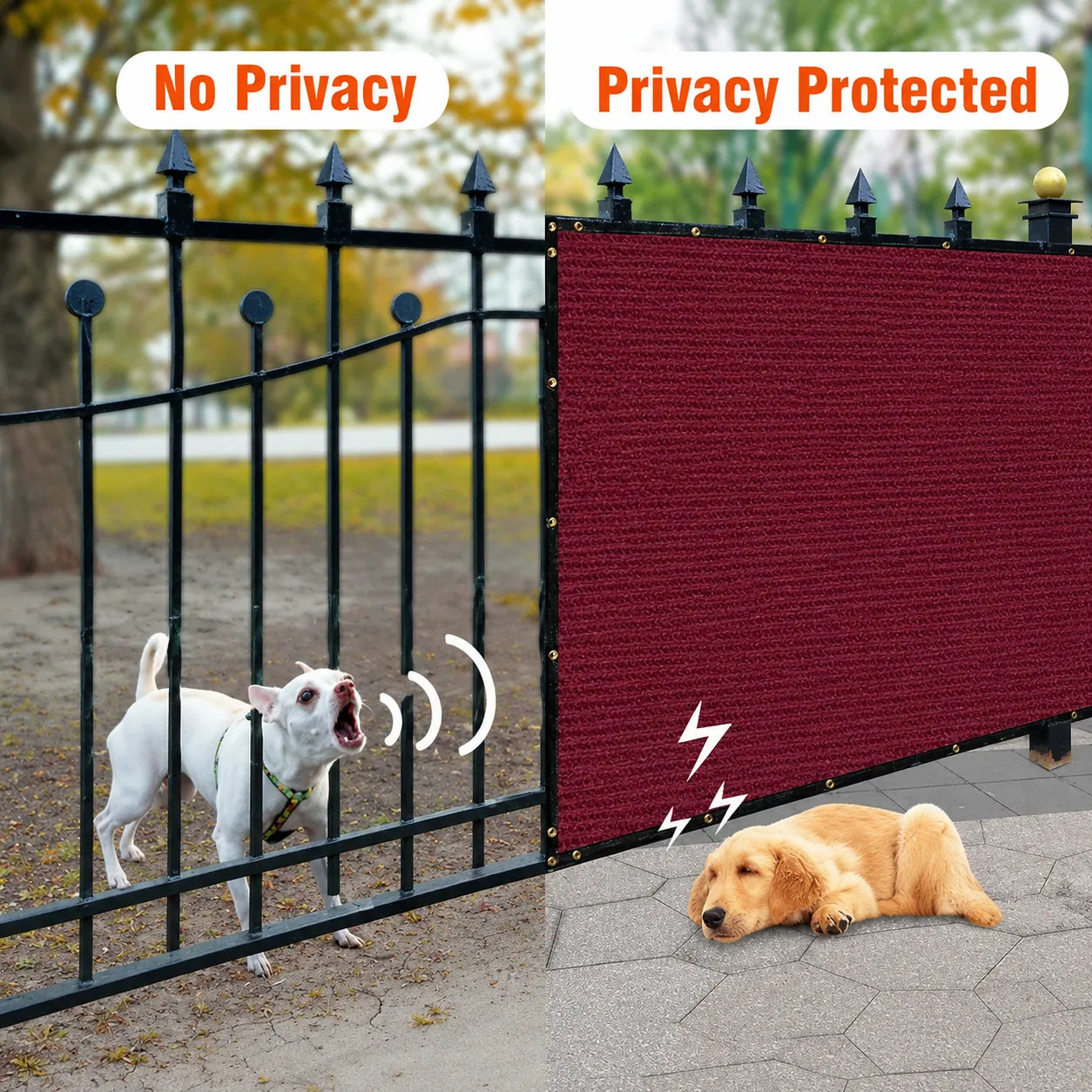Maroon fencing net for durable garden and outdoor boundary protection