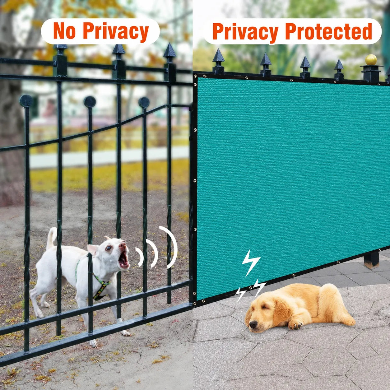 strong and durable grey fencing net for garden protection and outdoor use