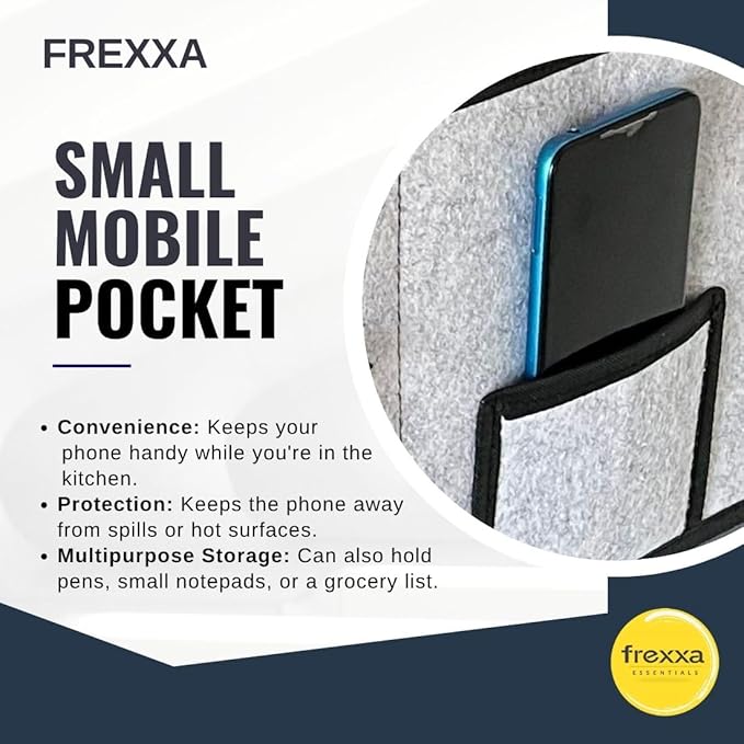 Frexxa small mobile pocket with phone holder on a white background