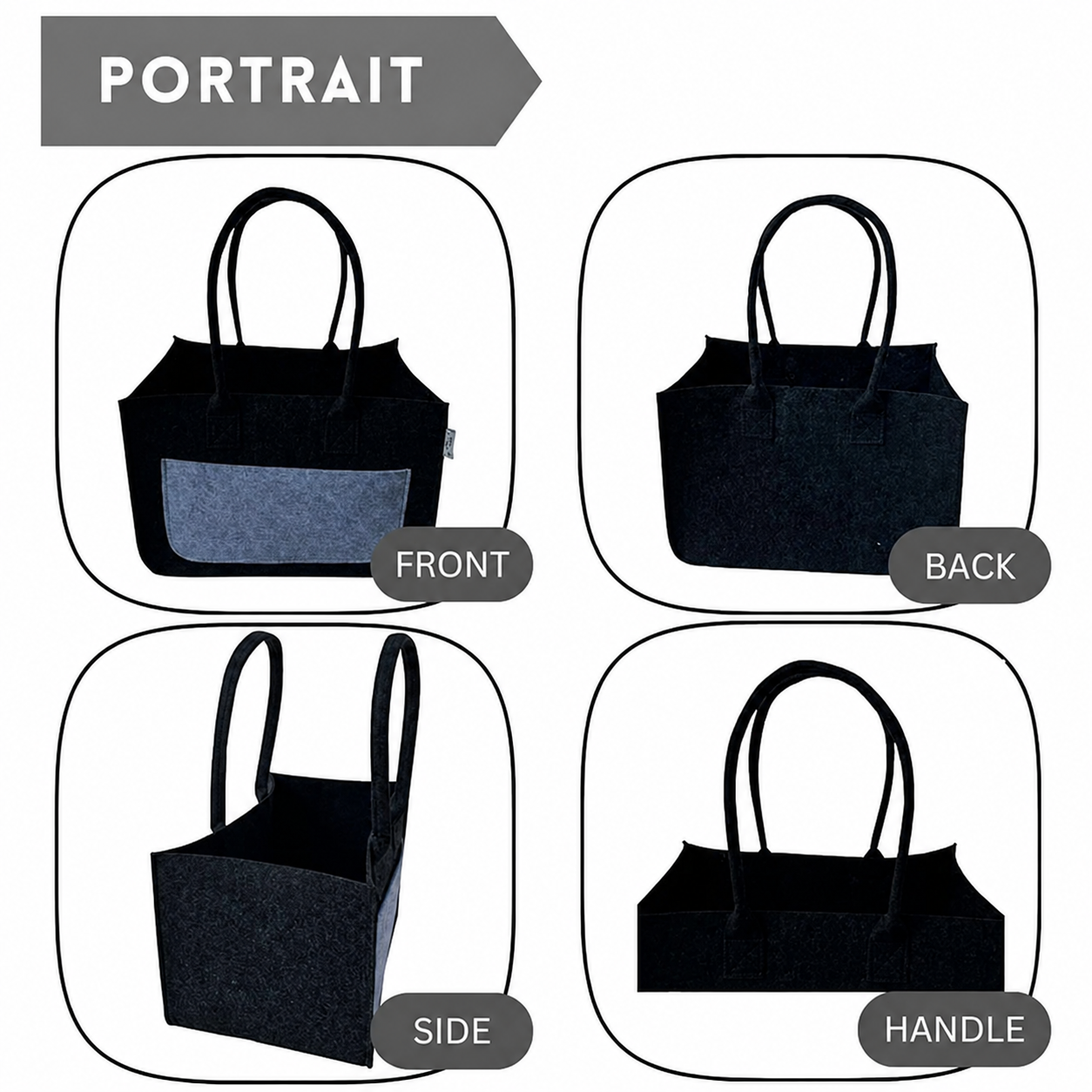 Re-Usable Bag Dark Grey
