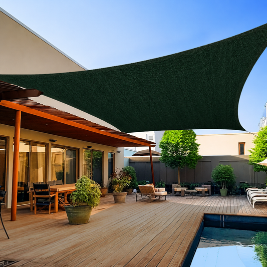 Sun Shade Sail (90% SUN & UV Blockage) Green Black