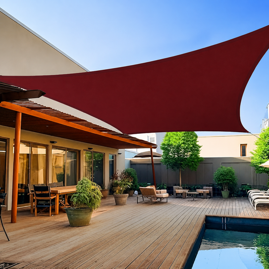 Sun Shade Sail (90% SUN & UV Blockage) Maroon