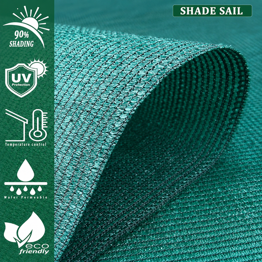 Sun Shade Sail Triangle (90% SUN & UV Blockage) Green