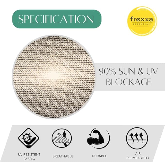 Frexxa fabric with sun and UV blocking properties and product features.