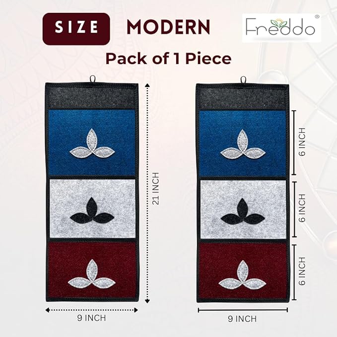 Freddo modern size pack of 1 piece with dimensions on a white background